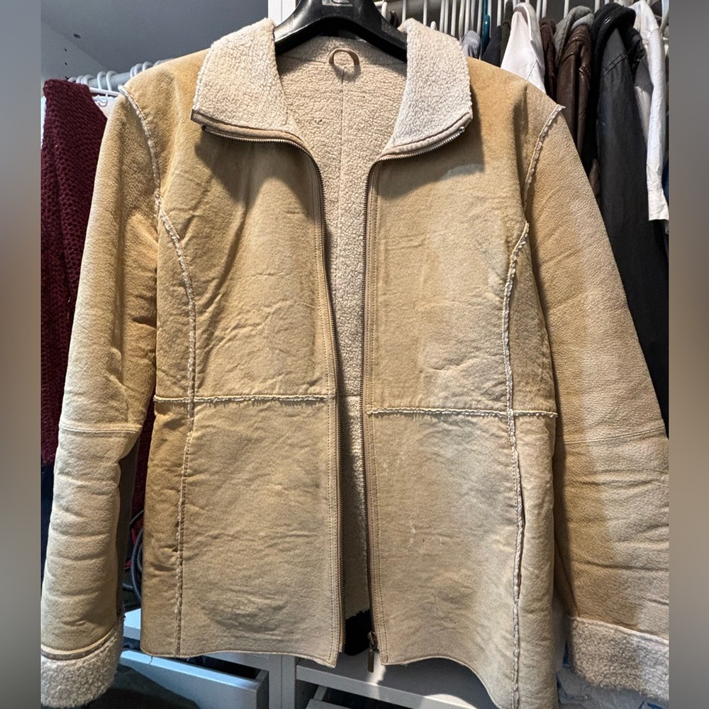 Vintage Suede Leather and Sherpa Jacket